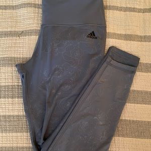 Adidas Climalite leggings -Blue/Gray SZ M